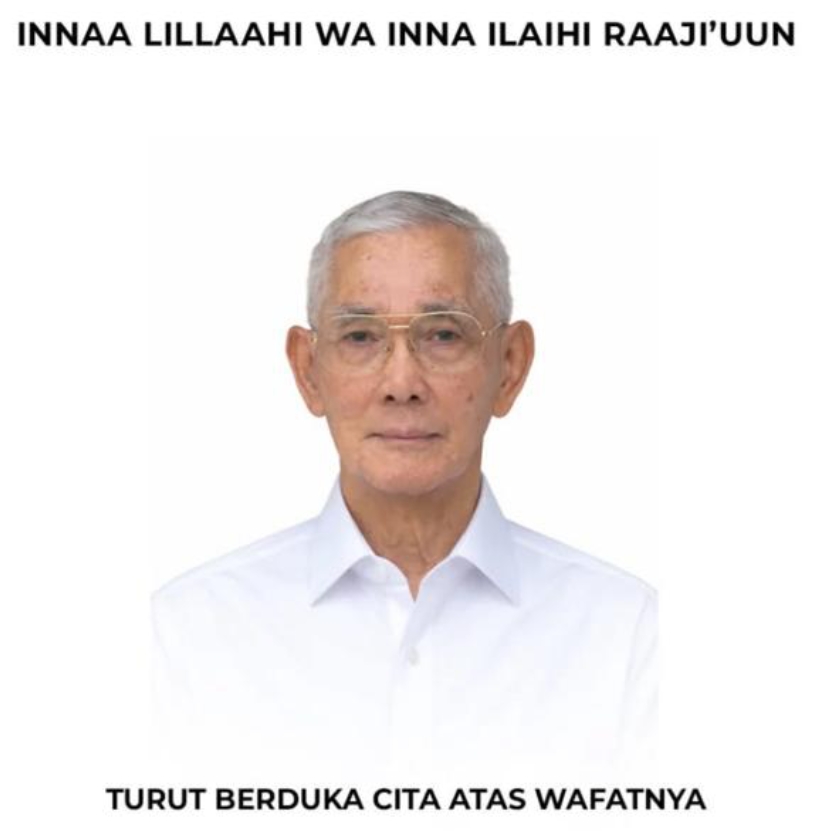 Mantan Wakil Presiden RI Tri Sutrisno Meninggal Dunia