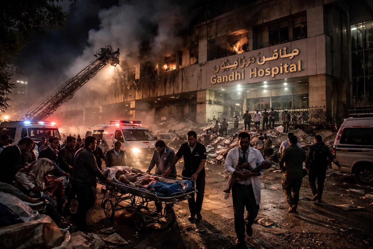 Mengajari Dunia Ham & Mengaku Hanya Mengebom Target Militer, Amerika & Israel Faktanya Telah Mengebom Fasilitas Sipil, Setelah Sebelumnya Sekolah, saat ini Rumah Sakit Juga Di Bom