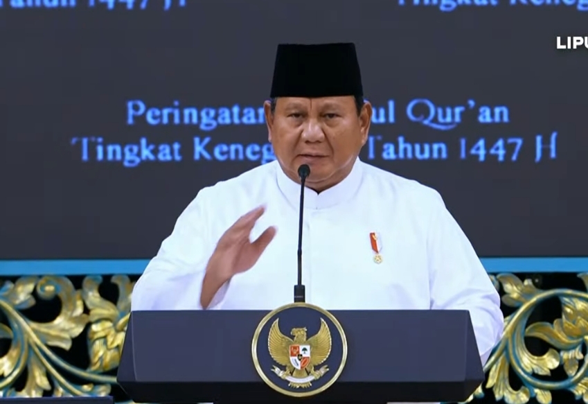 peringatan nuzul quran di istana negara berlangsung hikmat, dihadiri jajaran kabinet merah putih, Anggota DPR RI, Alim Ulama & unsur lainnya