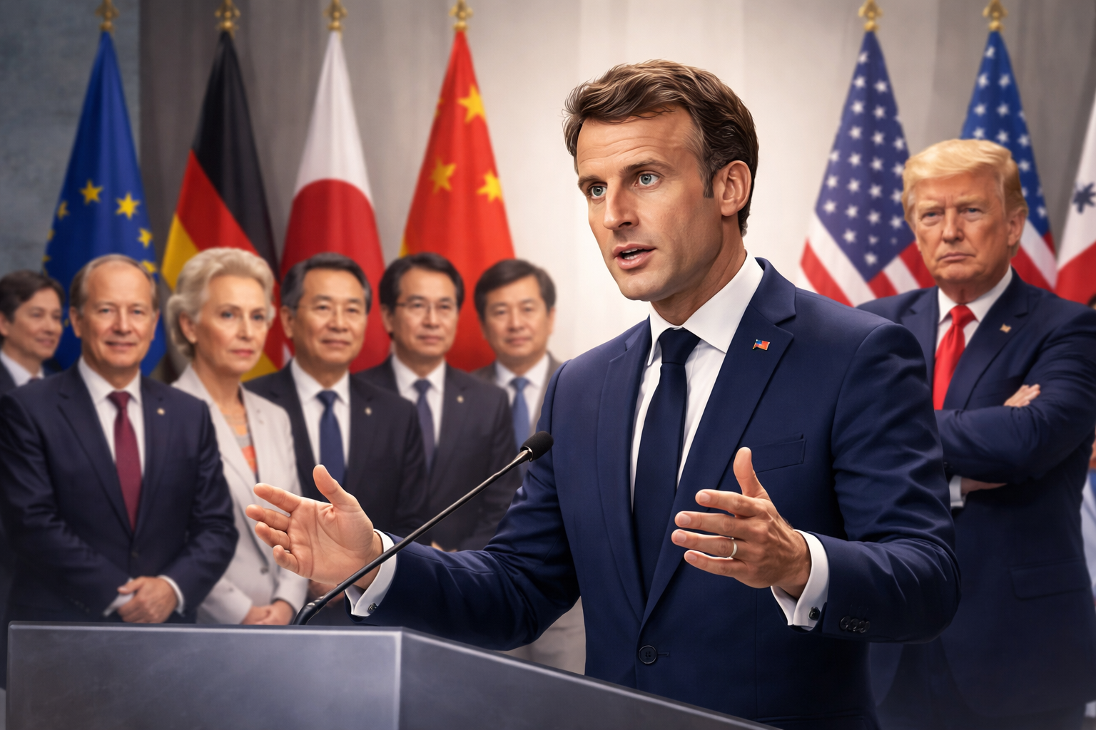 dilecehkan oleh trump Presiden Perancis emanuel macron, ajak Eropa & asia, mandiri tanpa amerika serikat