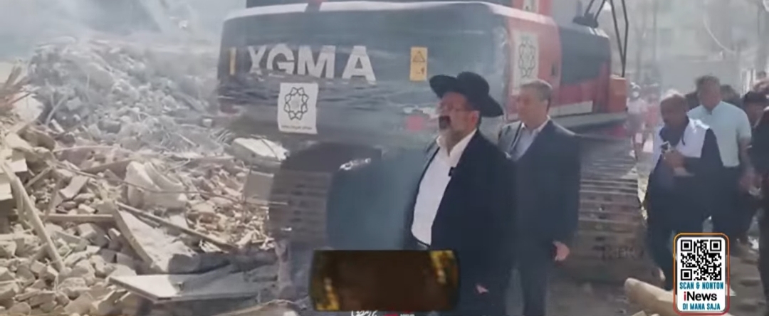 zionis israel mengebom sinagog ditehran iran, kitab Taurat rusak tertimbun puing-puing