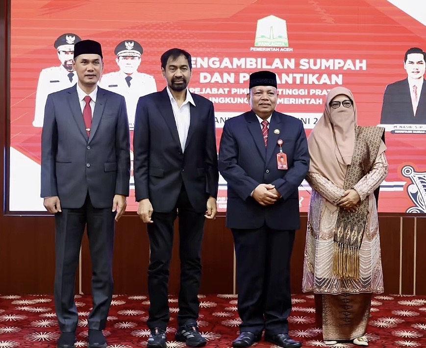 Gubernur Aceh Resmi Lantik Misran Fuadi sebagai Kepala Dinas Syariat Islam Aceh